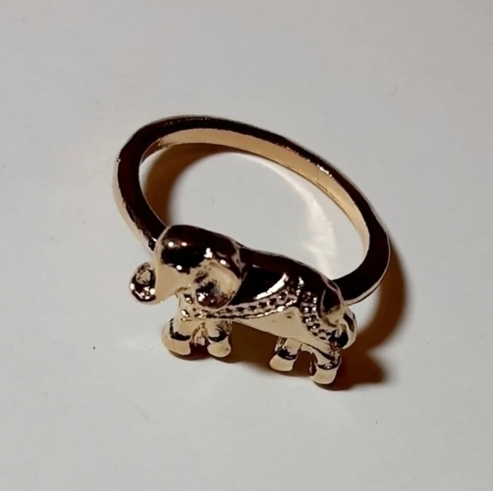 Good Luck Elephant And Star CZ Midi Ring Set